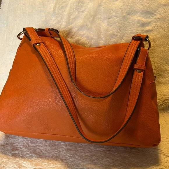 Kate Landry Vibrant Orange Shoulder Bag - Picture 3 of 16